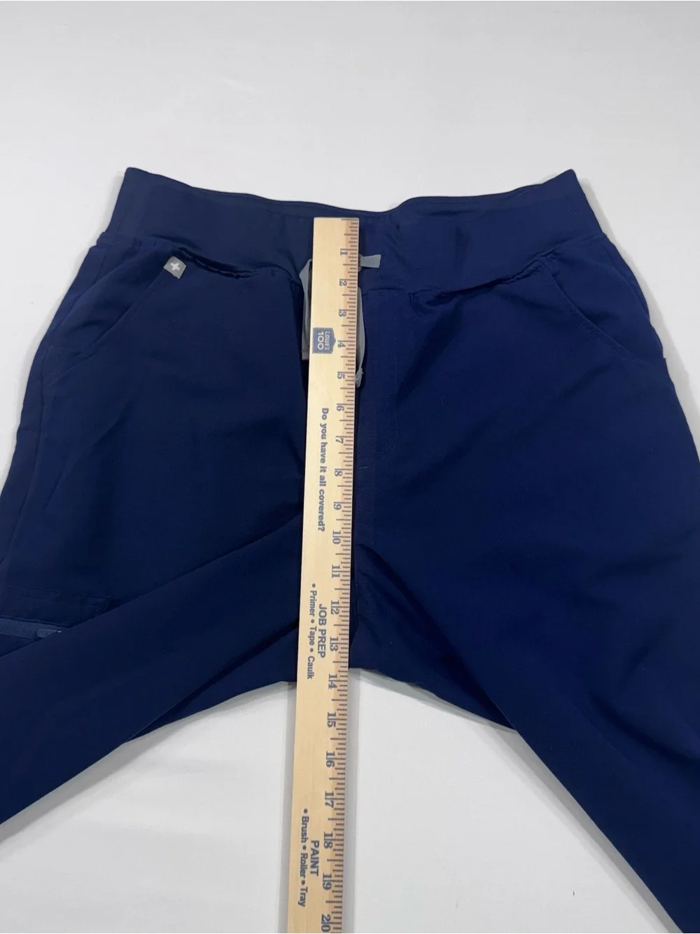 FIGS Scrubs, Zamora Jogger Scrub Pants, Navy Blue, Tapered Ankle Cuffs, Sz. L/P